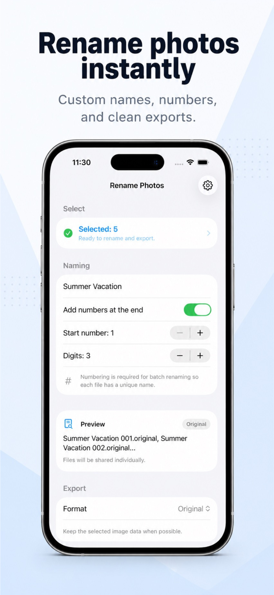 Rename Photos screenshot preview