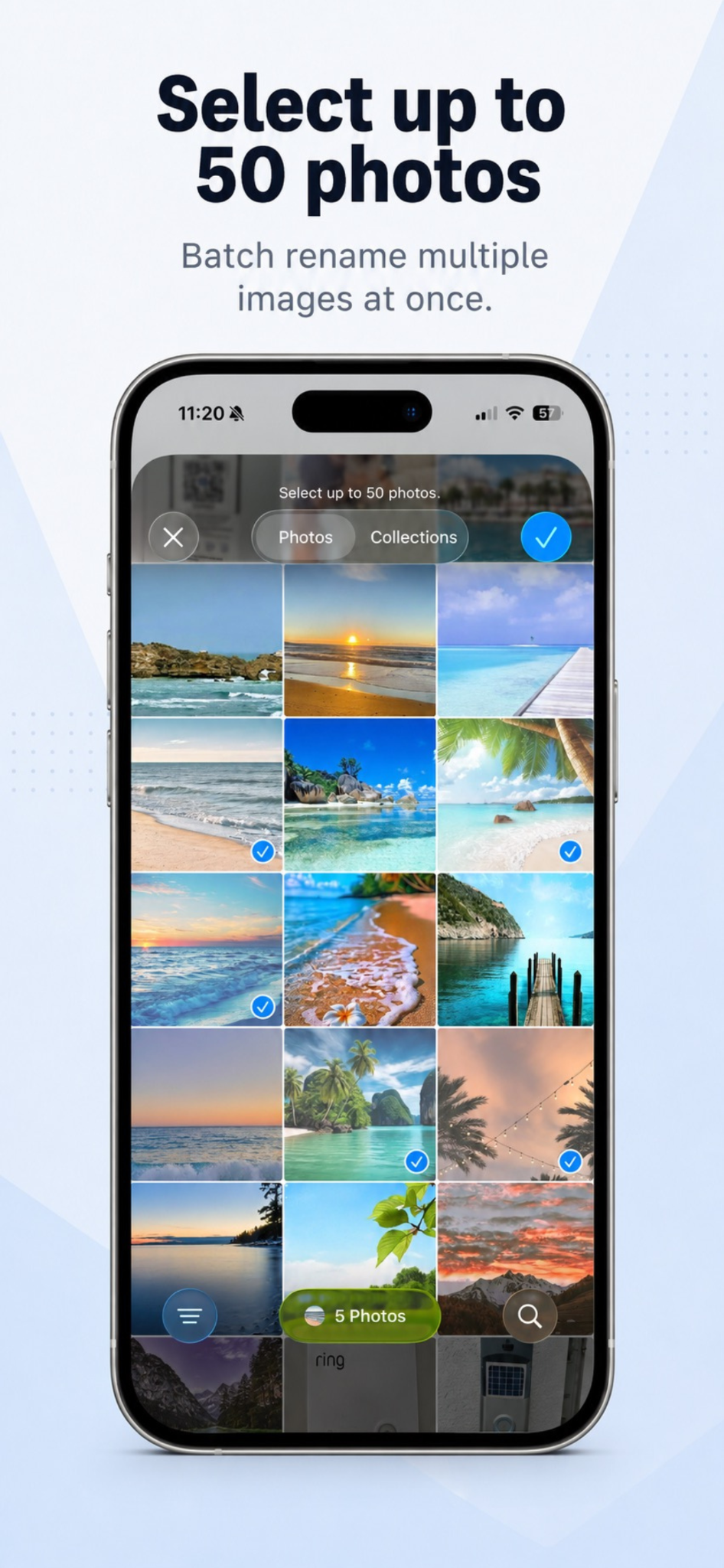 Rename Photos screenshot 1: Pick the photos to organize