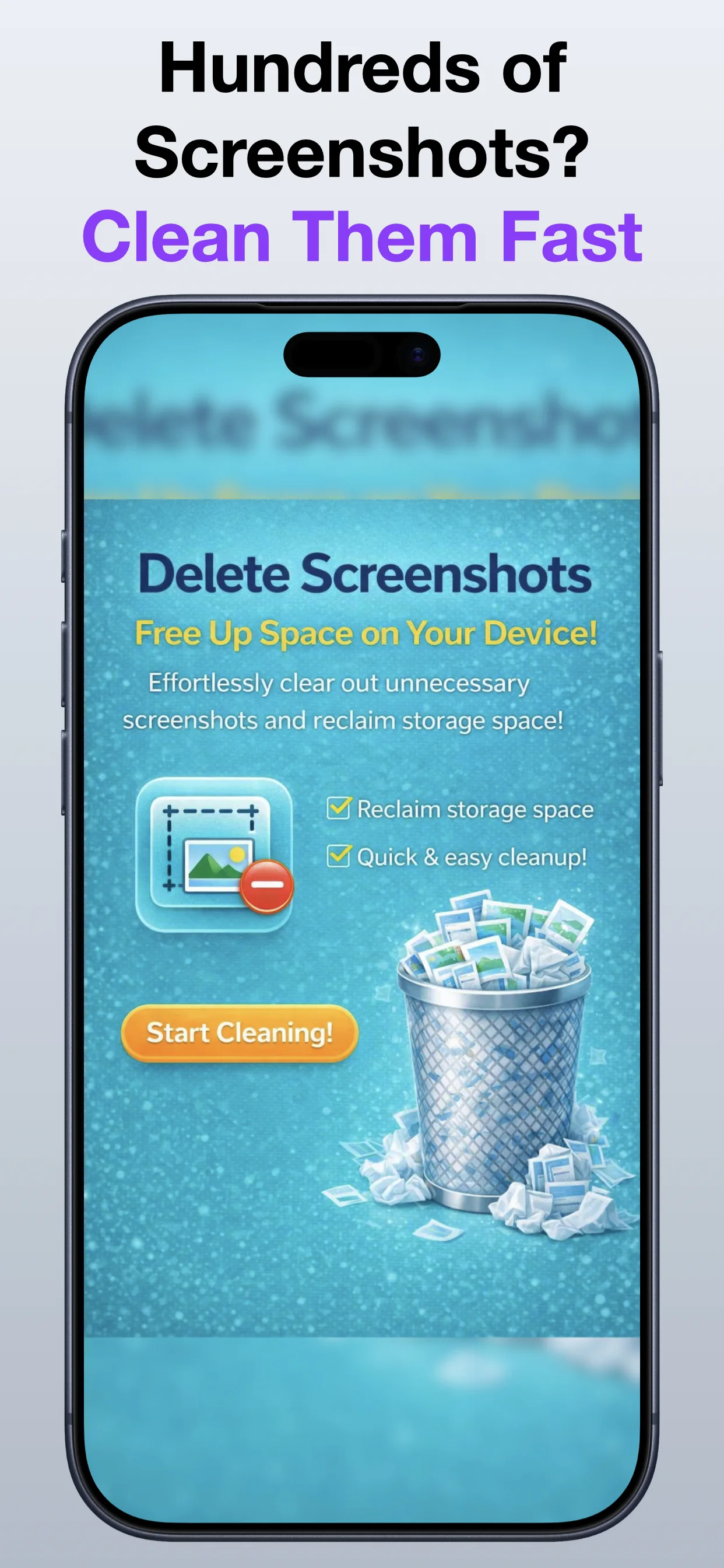 Delete Screenshots screenshot: Clean up faster