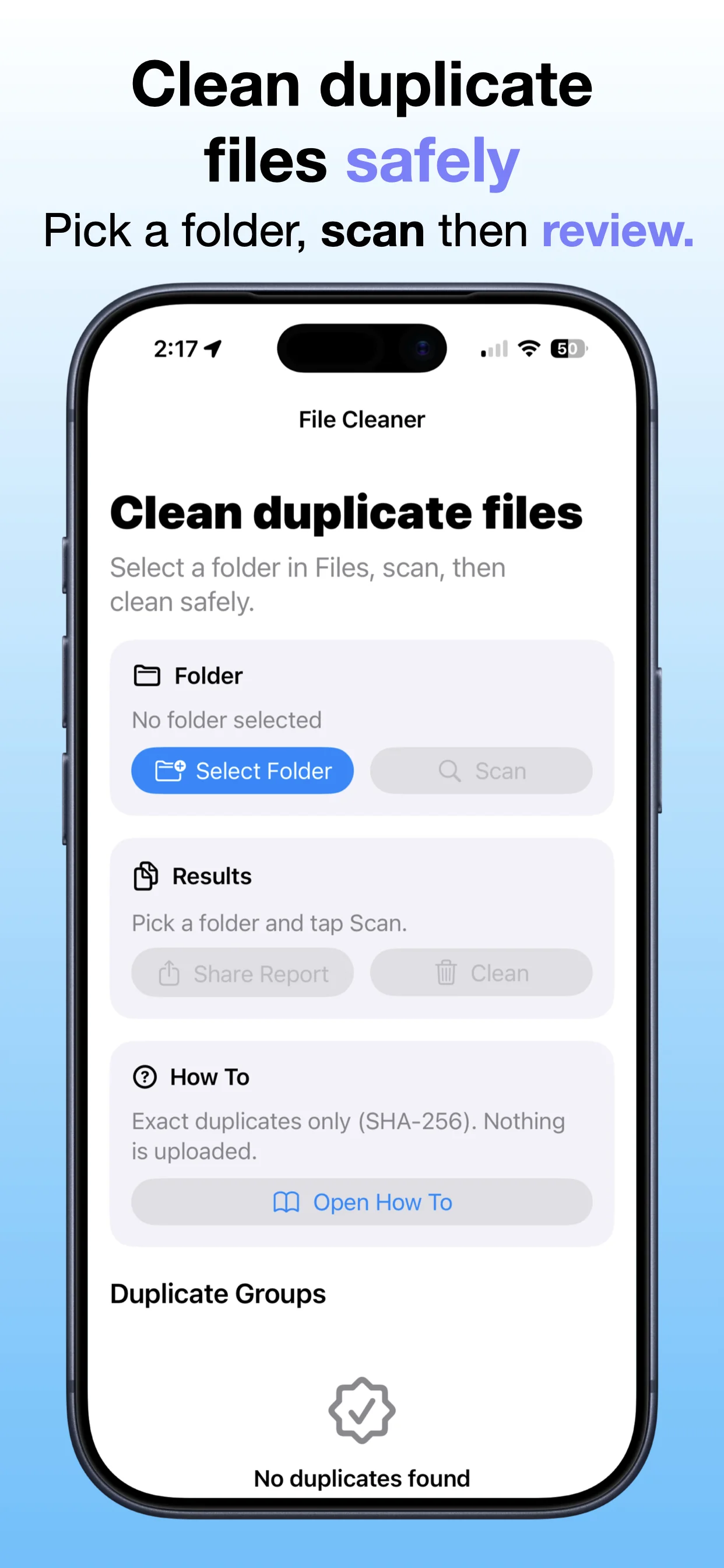 File Cleaner screenshot preview