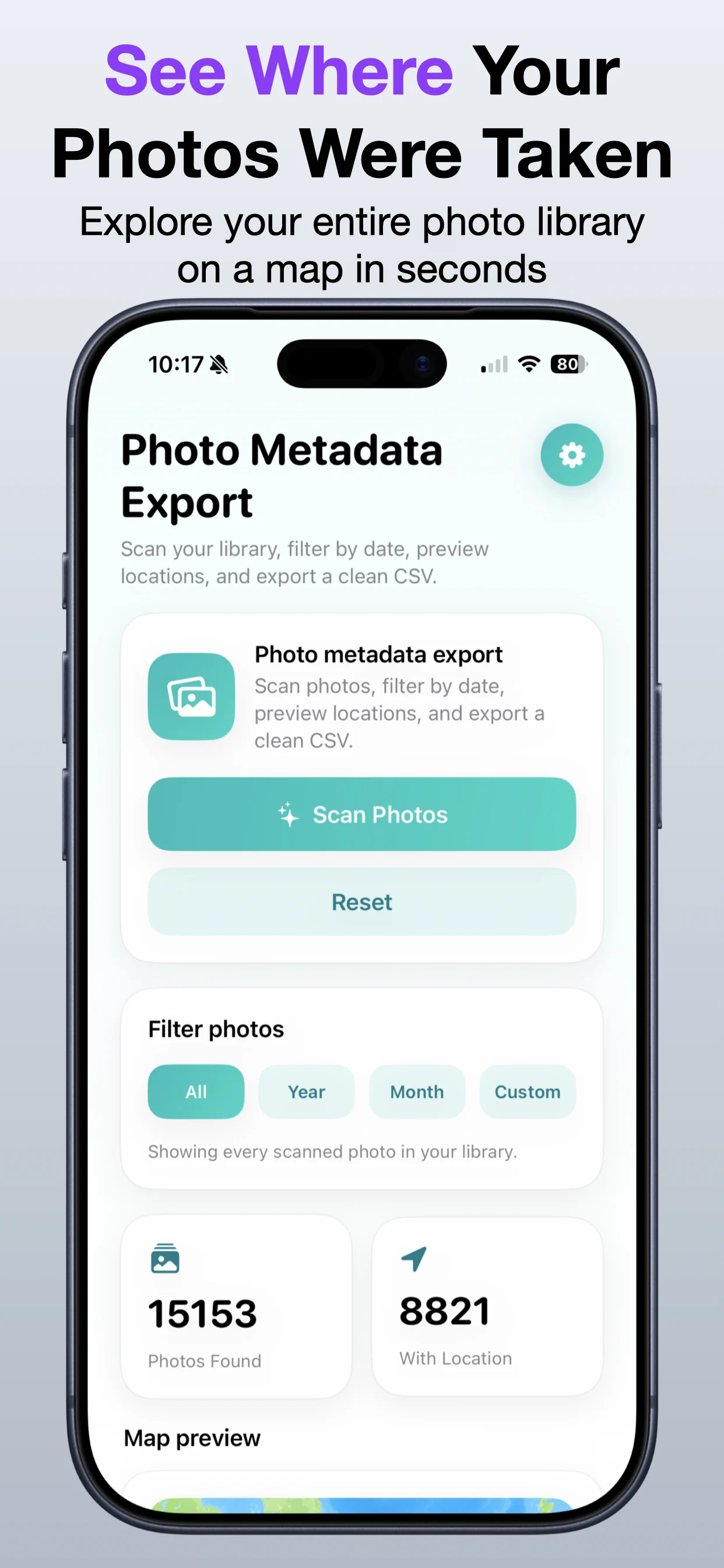Photo Location Export screenshot preview