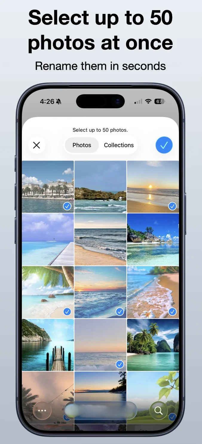 Rename Photos screenshot 3: Preview the rename workflow