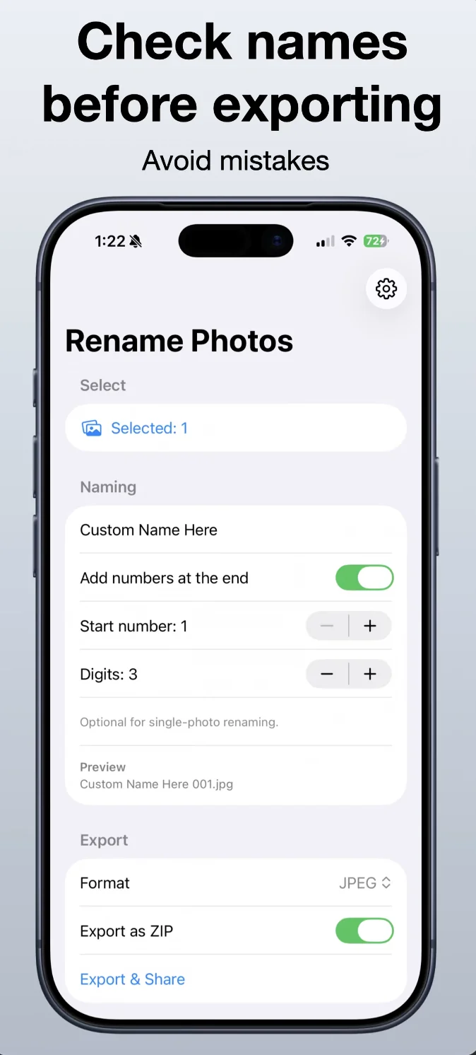 Rename Photos screenshot 4: Keep your library more organized