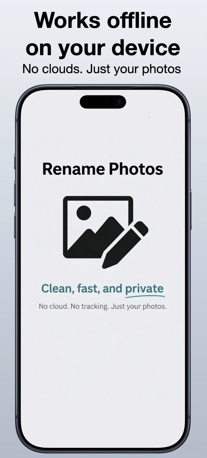 Rename Photos screenshot 5: Save the updated result