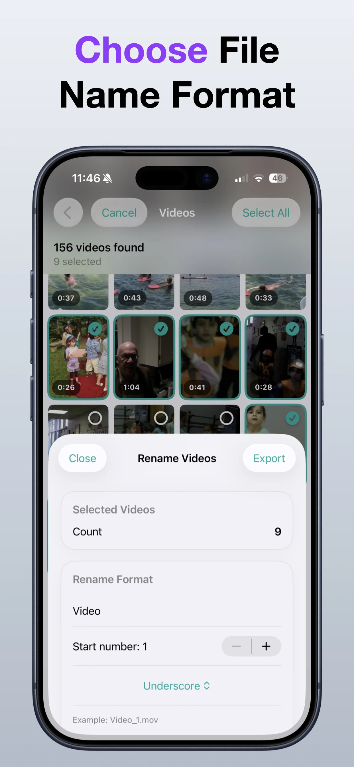 Rename Videos screenshot: Create cleaner names