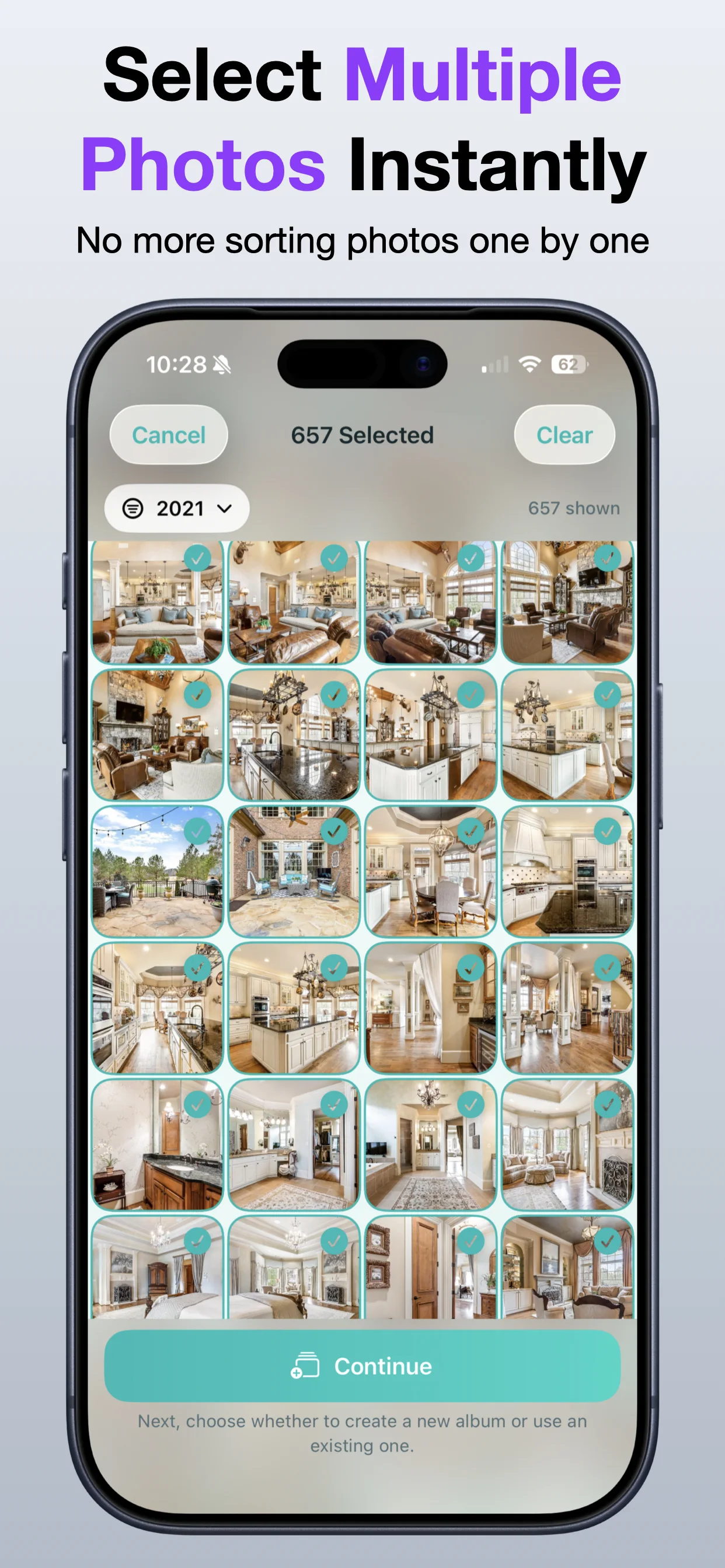 Sort Photos Into Album screenshot: Pick the destination album